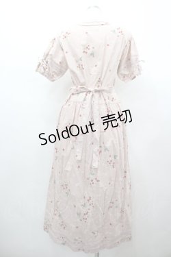 画像2: WONDERFUL WORLD / 苺ptレース襟重ね半袖ワンピース  ピンク I-26-02-18-070-LO-OP-SA-ZI