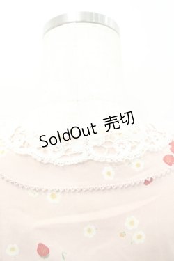 画像4: WONDERFUL WORLD / 苺ptレース襟重ね半袖ワンピース  ピンク I-26-02-18-070-LO-OP-SA-ZI