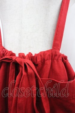 画像3: PINK HOUSE / サイドポケット吊りスカート  赤 I-26-02-18-072-LO-SK-SA-ZI