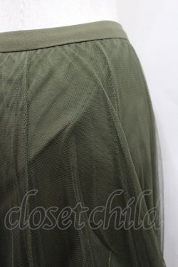 画像3: axes femme / ロングチュールスカート M カーキ I-26-02-18-076-AX-SK-SA-ZI