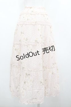 画像2: WONDERFUL WORLD / 桜pt段フリルスカート  ピンク I-26-02-18-079-LO-SK-SA-ZI