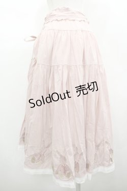 画像2: WONDERFUL WORLD / サッシュリボン付きうさぎ刺繍ギンガムチェックスカート  ピンク I-26-02-18-080-LO-SK-SA-ZI