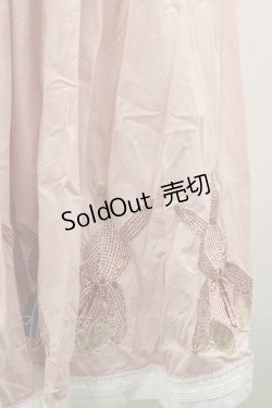 画像3: WONDERFUL WORLD / サッシュリボン付きうさぎ刺繍ギンガムチェックスカート  ピンク I-26-02-18-080-LO-SK-SA-ZI