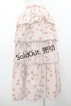 画像2: WONDERFUL WORLD / 苺pt段々フリルスカート  ピンク I-26-02-18-081-LO-SK-SA-ZI