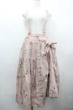 画像1: WONDERFUL WORLD / 苺ptパッチワークサススカート  ピンク I-26-02-18-082-LO-SK-SA-ZI