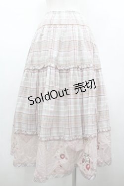 画像2: PINK HOUSE / 苺刺繍パッチワークスカート  ピンク I-26-02-18-083-LO-SK-SA-ZI