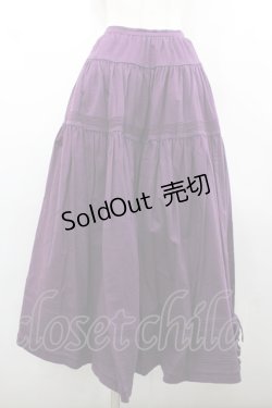 画像1: WONDERFUL WORLD / 裾リボン段スカート  パープル I-26-02-18-086-LO-SK-SA-ZI