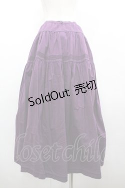 画像2: WONDERFUL WORLD / 裾リボン段スカート  パープル I-26-02-18-086-LO-SK-SA-ZI