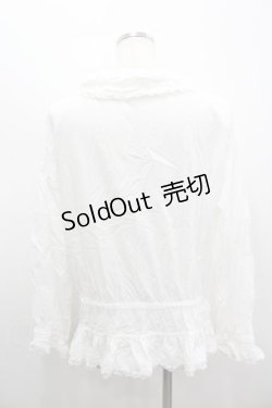 画像3: KANEKO ISAO / 2つリボン付き長袖オーバーブラウス  ホワイト I-26-02-18-009-EL-BL-SA-ZI