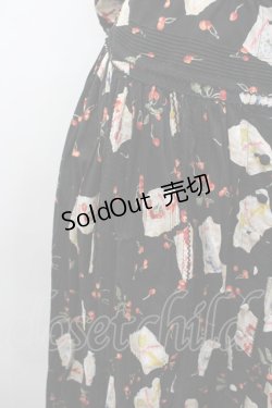 画像2: WONDERFUL WORLD / チェリー&パッケージptサススカート  ブラック I-26-02-18-093-LO-SK-SA-ZI