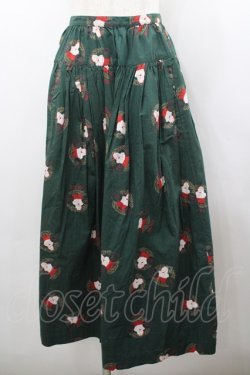 画像1: PINK HOUSE / サンタリースプリントスカート  緑 I-26-02-18-097-LO-SK-SA-ZI