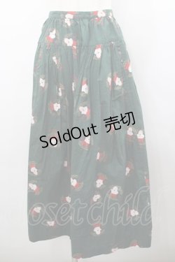 画像1: PINK HOUSE / サンタリースプリントスカート  緑 I-26-02-18-097-LO-SK-SA-ZI