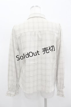 画像3: axes femme / ネクタイ付きブラウス  アイボリーチェック I-26-02-18-001-AX-BL-SA-ZI