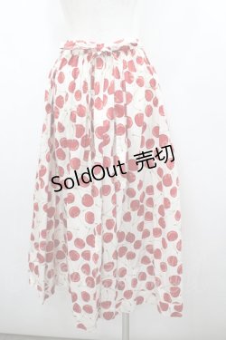 画像3: PINK HOUSE / さくらんぼプリントスカート  白Ｘ赤 I-26-02-18-098-LO-SK-SA-ZI