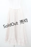 PINK HOUSE / 裾綿レースペチスカート  ピンク I-26-02-18-100-LO-SK-SA-ZI