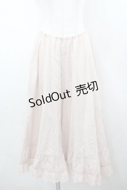 画像1: PINK HOUSE / 裾綿レースペチスカート  ピンク I-26-02-18-100-LO-SK-SA-ZI