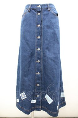画像1: PINK HOUSE / 裾ワッペンデニムスカート 3(M) インディゴ I-26-02-18-103-LO-SK-SA-ZI