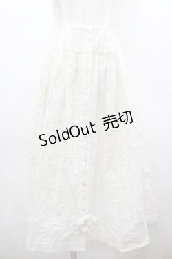 画像1: PINK HOUSE / レースライン前開きスカート  アイボリー I-26-02-18-104-LO-SK-SA-ZI