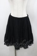 PINK HOUSE / ミニ丈ペチコート  黒 I-26-02-18-105-LO-SK-SA-ZI