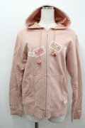 PINK HOUSE / ショートケーキゼッケン付きジップアップパーカー L ピンク I-26-02-18-011-LO-TO-SA-ZI