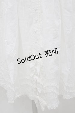 画像3: WONDERFUL WORLD / 裾5つリボン前開きスカート  ホワイト I-26-02-18-109-LO-SK-SA-ZI