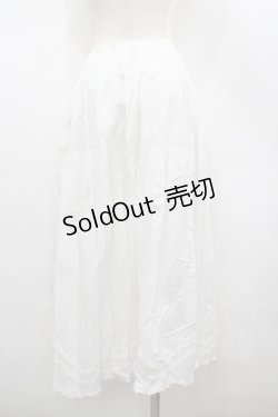 画像4: WONDERFUL WORLD / 裾5つリボン前開きスカート  ホワイト I-26-02-18-109-LO-SK-SA-ZI