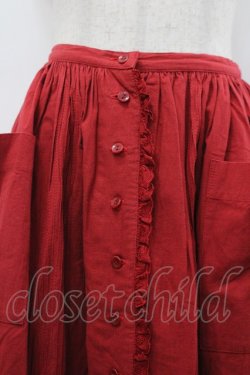 画像2: PINK HOUSE / サイドポケット縦ピンタックスカート  ボルドー I-26-02-18-110-LO-SK-SA-ZI