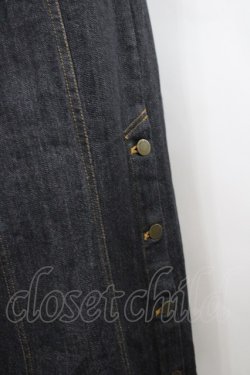 画像2: PINK HOUSE / 裾サイドボタンデニムスカート L ブラック I-26-02-18-112-LO-SK-SA-ZI