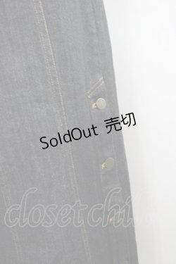 画像2: PINK HOUSE / 裾サイドボタンデニムスカート L ブラック I-26-02-18-112-LO-SK-SA-ZI