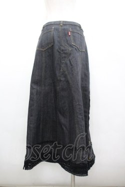 画像3: PINK HOUSE / 裾サイドボタンデニムスカート L ブラック I-26-02-18-112-LO-SK-SA-ZI