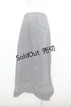 画像3: PINK HOUSE / 裾サイドボタンデニムスカート L ブラック I-26-02-18-112-LO-SK-SA-ZI