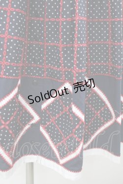 画像2: PINK HOUSE / 水玉×刺 パッチワークスカート  ネイビー I-26-02-18-113-LO-SK-SA-ZI