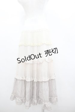 画像3: axes femme / グラデーションスカート  アイボリー I-26-02-18-115-AX-SK-SA-ZI