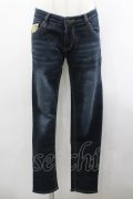 axes femme / レースパールデザインデニムパンツ  青デニム I-26-02-18-118-AX-PA-SA-ZI
