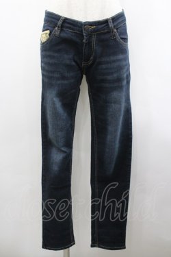 画像1: axes femme / レースパールデザインデニムパンツ  青デニム I-26-02-18-118-AX-PA-SA-ZI