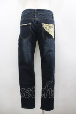 画像3: axes femme / レースパールデザインデニムパンツ  青デニム I-26-02-18-118-AX-PA-SA-ZI