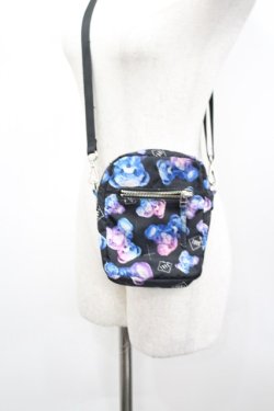 画像1: TRAVAS TOKYO / くま総柄ミニショルダー  黒 I-26-02-18-119-PU-BG-TE-ZI