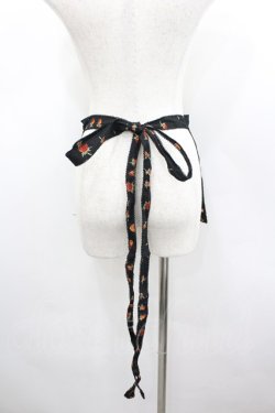 画像2: WONDERFUL WORLD / 苺ptサロンエプロン  ブラック I-26-02-18-121-LO-ZA-SA-ZI