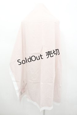 画像2: WONDERFUL WORLD / うさぎ刺 ギンガムチェック大判スカーフ  ピンク I-26-02-18-124-LO-ZA-SA-ZI