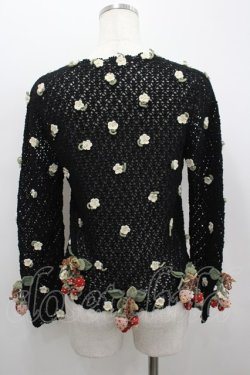 画像3: WONDERFUL WORLD / 苺ニットモチーフプルオーバー  ブラック I-26-02-18-014-LO-TO-SA-ZI