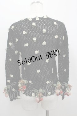 画像3: WONDERFUL WORLD / 苺ニットモチーフプルオーバー  ブラック I-26-02-18-014-LO-TO-SA-ZI