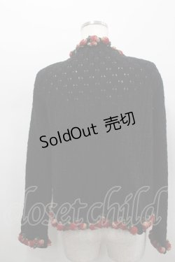 画像3: WONDERFUL WORLD / 苺編みぐるみカーディガン  ブラック I-26-02-18-015-LO-TO-SA-ZI