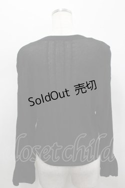 画像3: axes femme / モチーフレースショートカーデ  黒Ｘ紫 I-26-02-18-016-AX-TO-SA-ZI