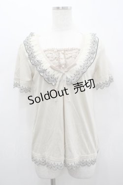 画像1: axes femme / 袖蝶モチーフインナーPO  アイボリー I-26-02-18-017-AX-TO-SA-ZI