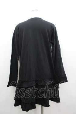 画像3: PINK HOUSE / 裾4段フリル長袖ワンピース  黒 I-26-02-18-019-LO-JA-SA-ZI