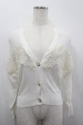 axes femme / モチーフレースショートカーデ M 白 I-26-02-18-021-AX-TO-SA-ZI