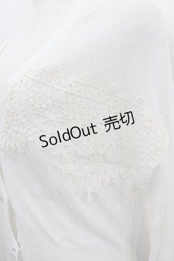 画像2: axes femme / モチーフレースショートカーデ M 白 I-26-02-18-021-AX-TO-SA-ZI