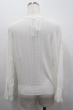 画像3: axes femme / モチーフレースショートカーデ M 白 I-26-02-18-021-AX-TO-SA-ZI