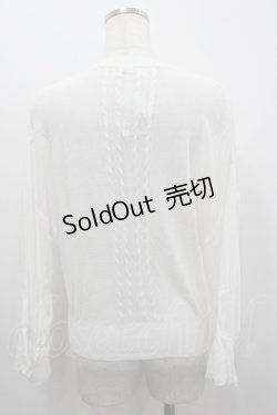 画像3: axes femme / モチーフレースショートカーデ M 白 I-26-02-18-021-AX-TO-SA-ZI