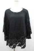 axes femme / ケミカルレース重ねPO XL 黒 I-26-02-18-022-AX-TO-SA-ZI